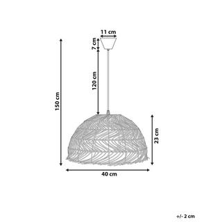 Beliani Lampe suspension en Rotin Traditionnel SELENGE  