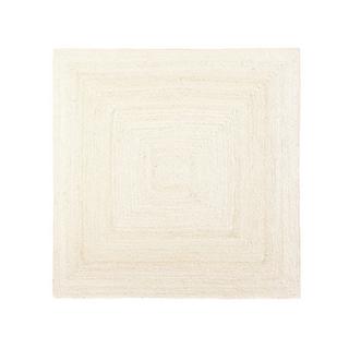 La Redoute Intérieurs Tapis carré jute blanchi  