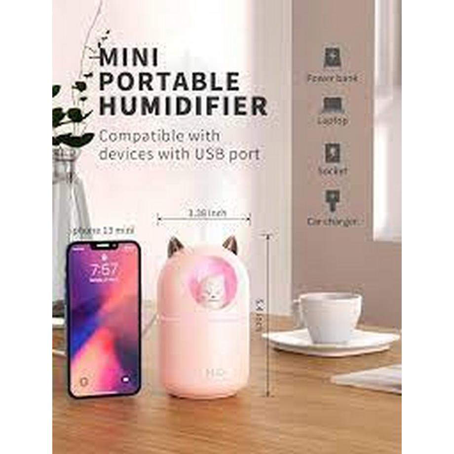 B2X Diffuseur d'huile humidificateur d'air chaton rose  