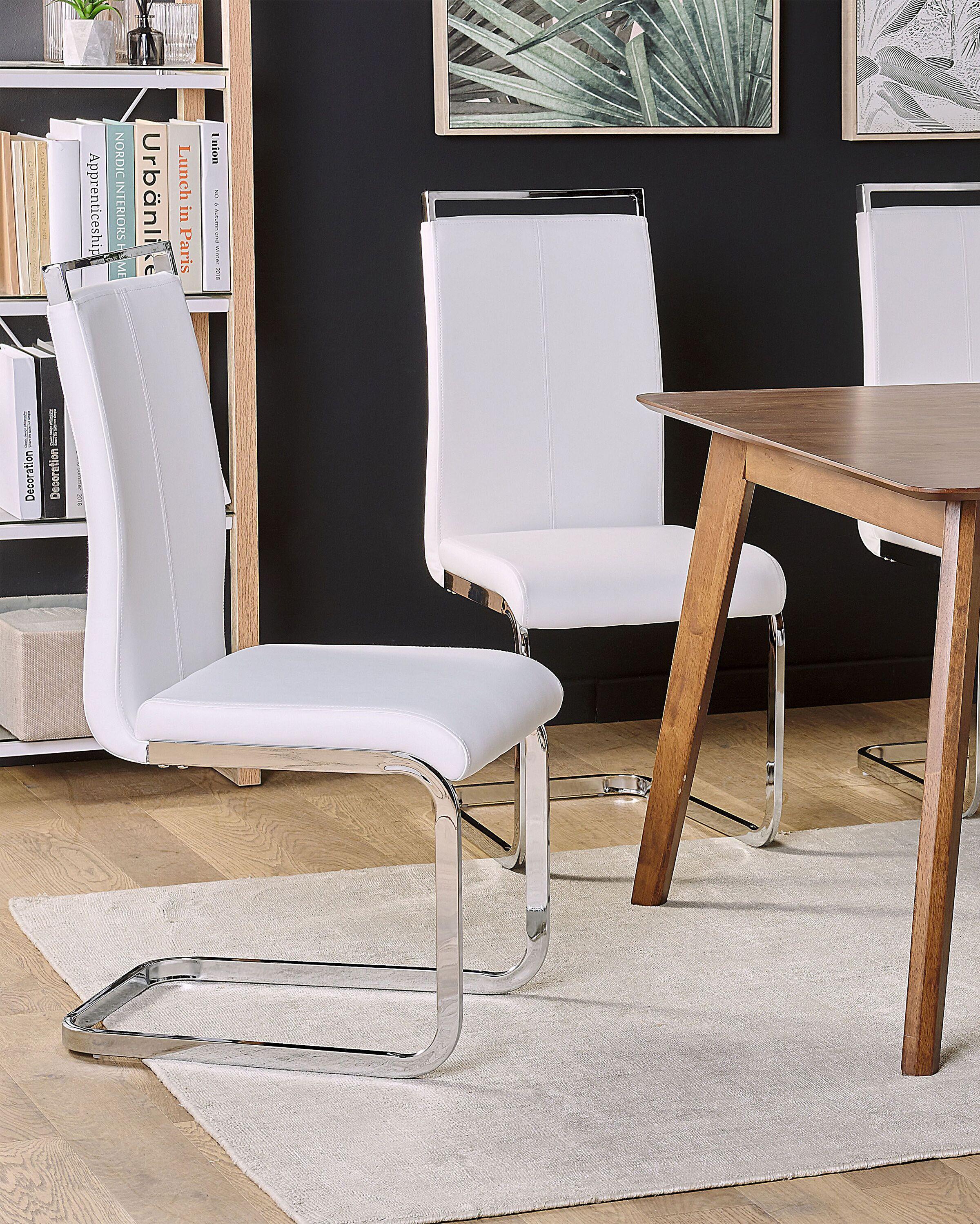 Beliani Chaise de salle à manger en Cuir PU Moderne GREEDIN  