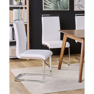 Beliani Chaise de salle à manger en Cuir PU Moderne GREEDIN  