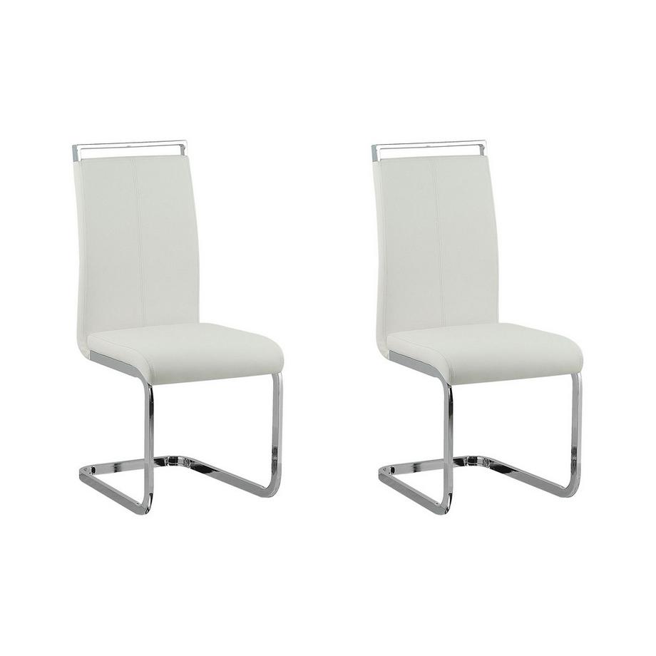 Beliani Esszimmerstuhl 2er Set aus Kunstleder Modern GREEDIN  