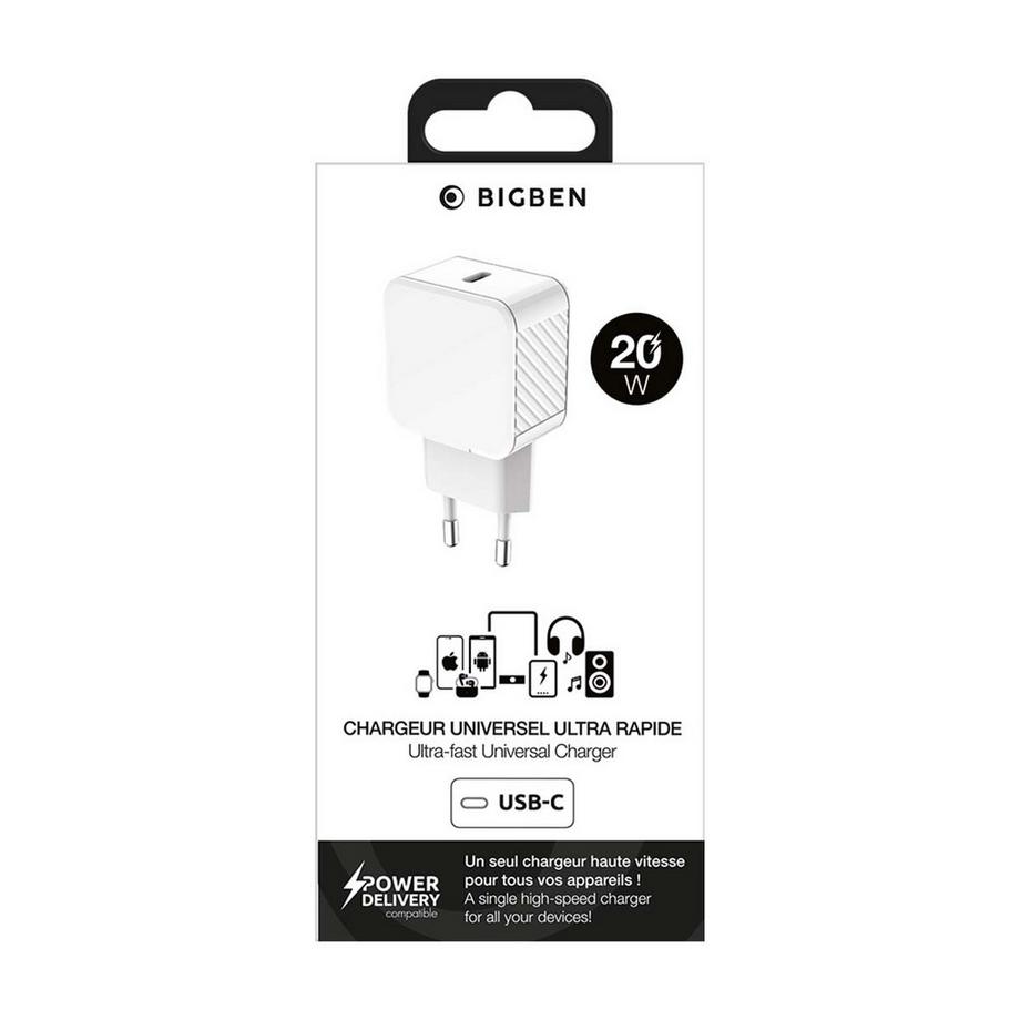 BigBen Connected  20W Power Delivery Netzladegerät - 100% recyceltes Plastik 