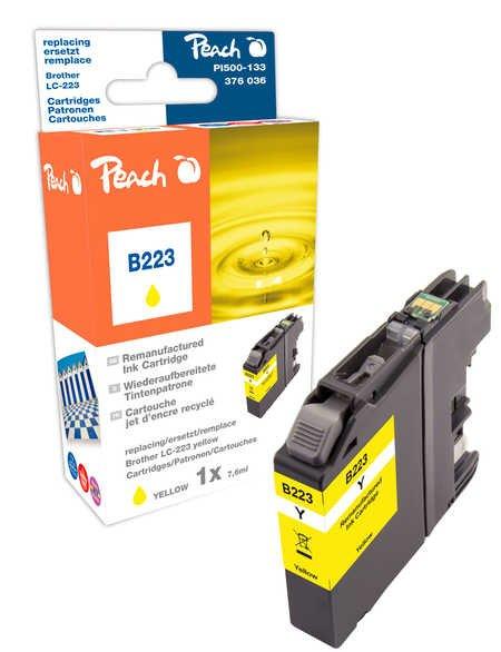 Peach  PI500-133 cartouche d'encre 1 pièce(s) Compatible Rendement standard Jaune 