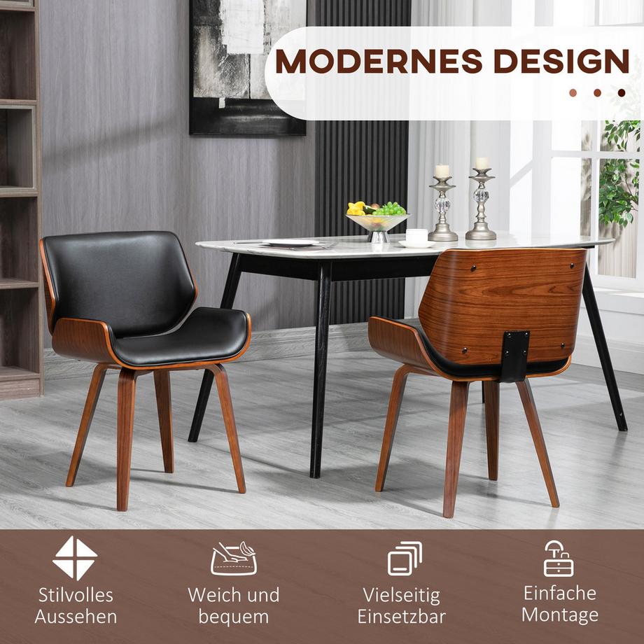 HOMCOM Chaises de salle à manger  