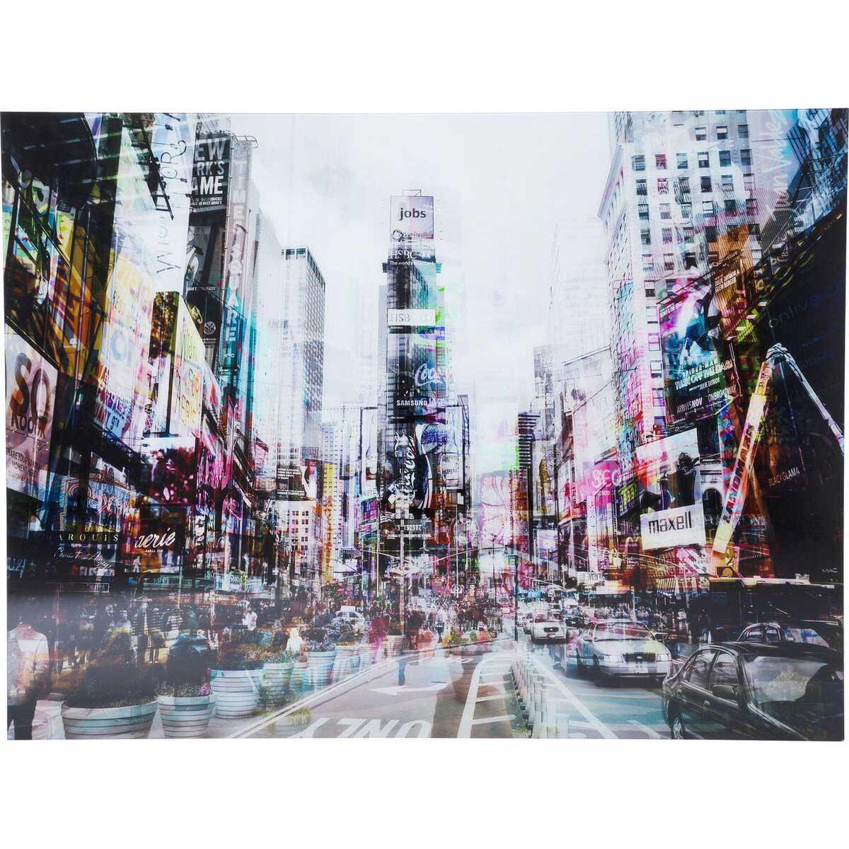 Image of Bild Glas Times Square Move 120x160cm Bild Glas Times Square Move 120x160cm