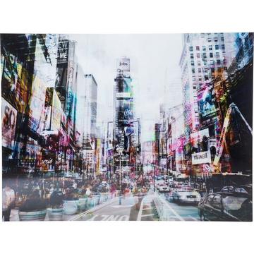 Tableau en verre Times Square Move 120x160cm