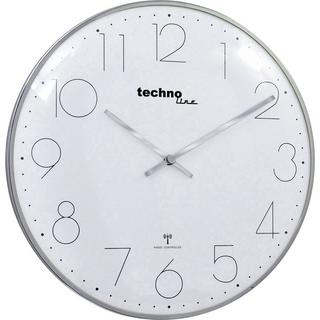 Techno Line Horloge murale sans fil WT 8235, aspect chrome  