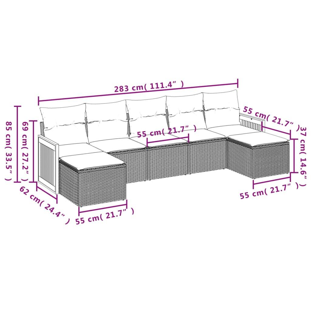 VidaXL Garten sofagarnitur poly-rattan  