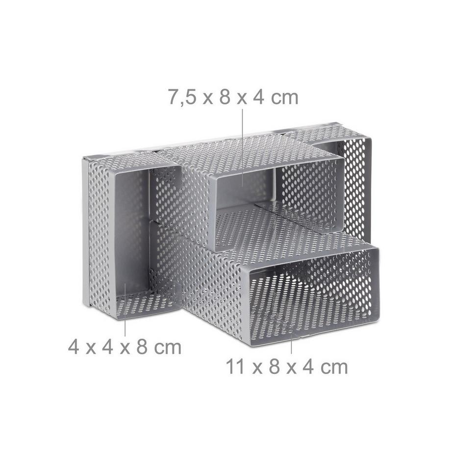 B2X Organizer da scrivania in metallo perforato  
