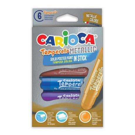 CARIOCA CARIOCA Posterfarbe Temperello Met. 6 Stück  