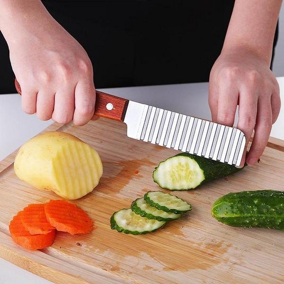 Northio Couteau à frites dentelé  