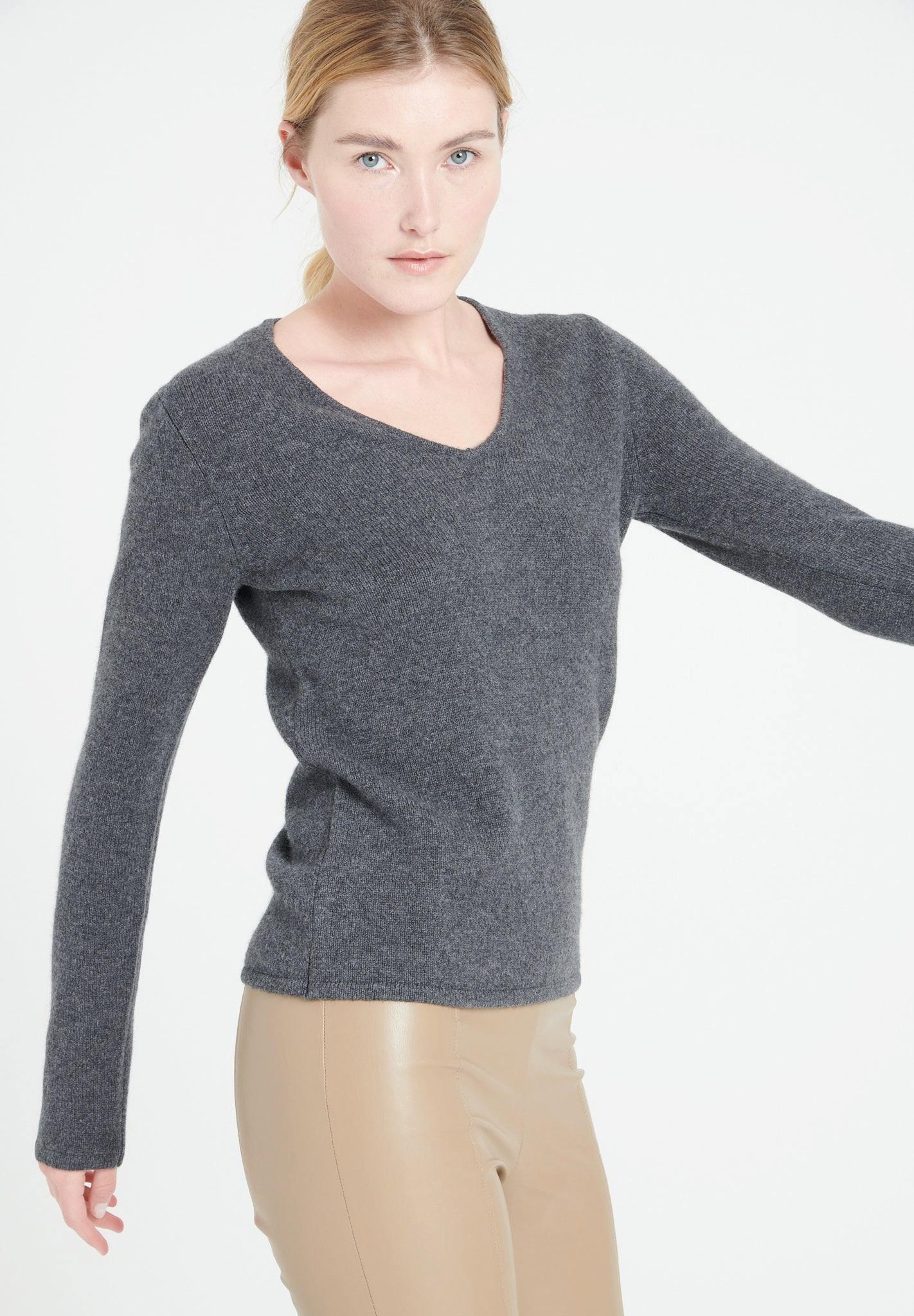 Studio Cashmere8  LILLY 20 Pullover mit V-Ausschnitt 4 Fäden - 100% Kaschmir 