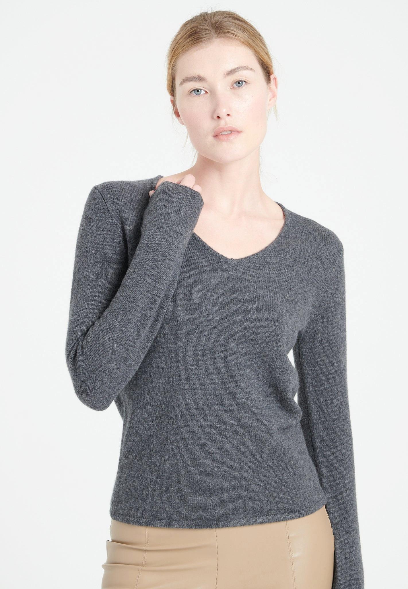 Studio Cashmere8  LILLY 20 Pullover mit V-Ausschnitt 4 Fäden - 100% Kaschmir 