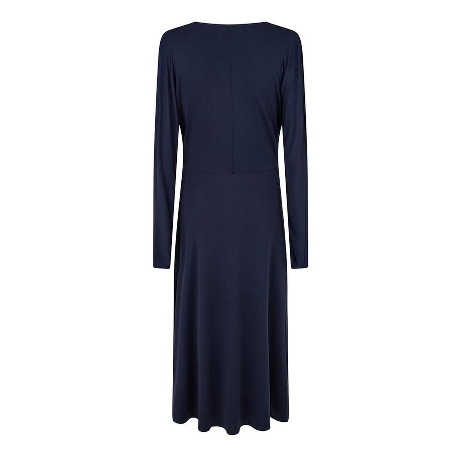 BOSS Ettita Wickelkleid, Vausschnitt, Langärmlig  