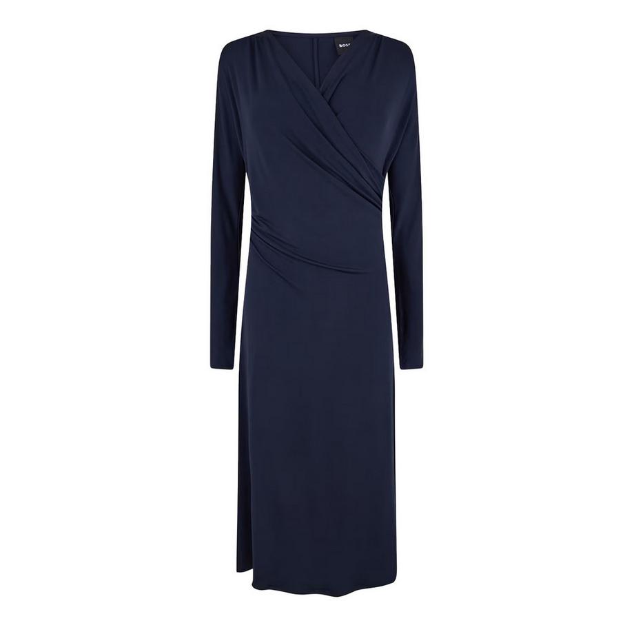 Ettita Wickelkleid, Vausschnitt, Langärmlig