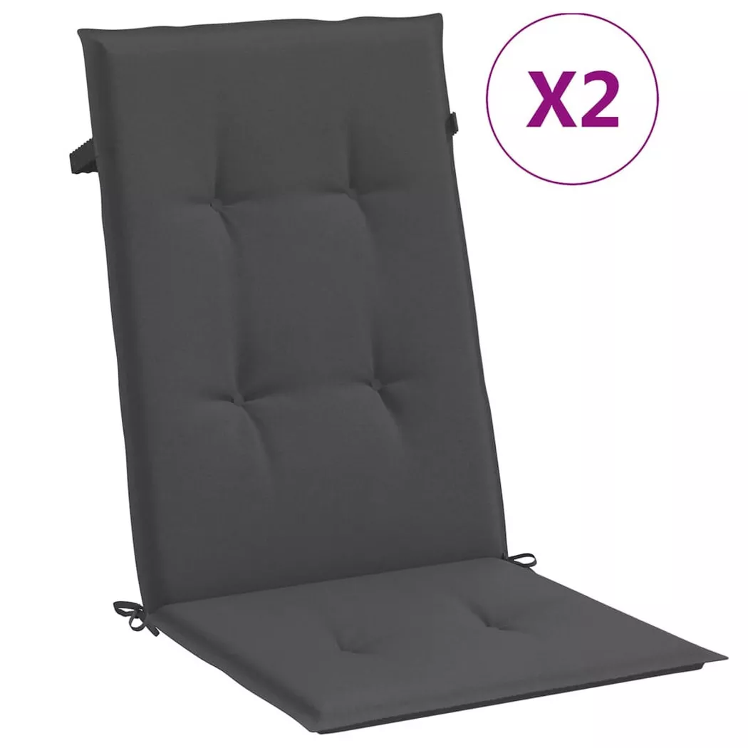 VidaXL - Coussin de chaise à dossier haut tissu, One Size, Gris