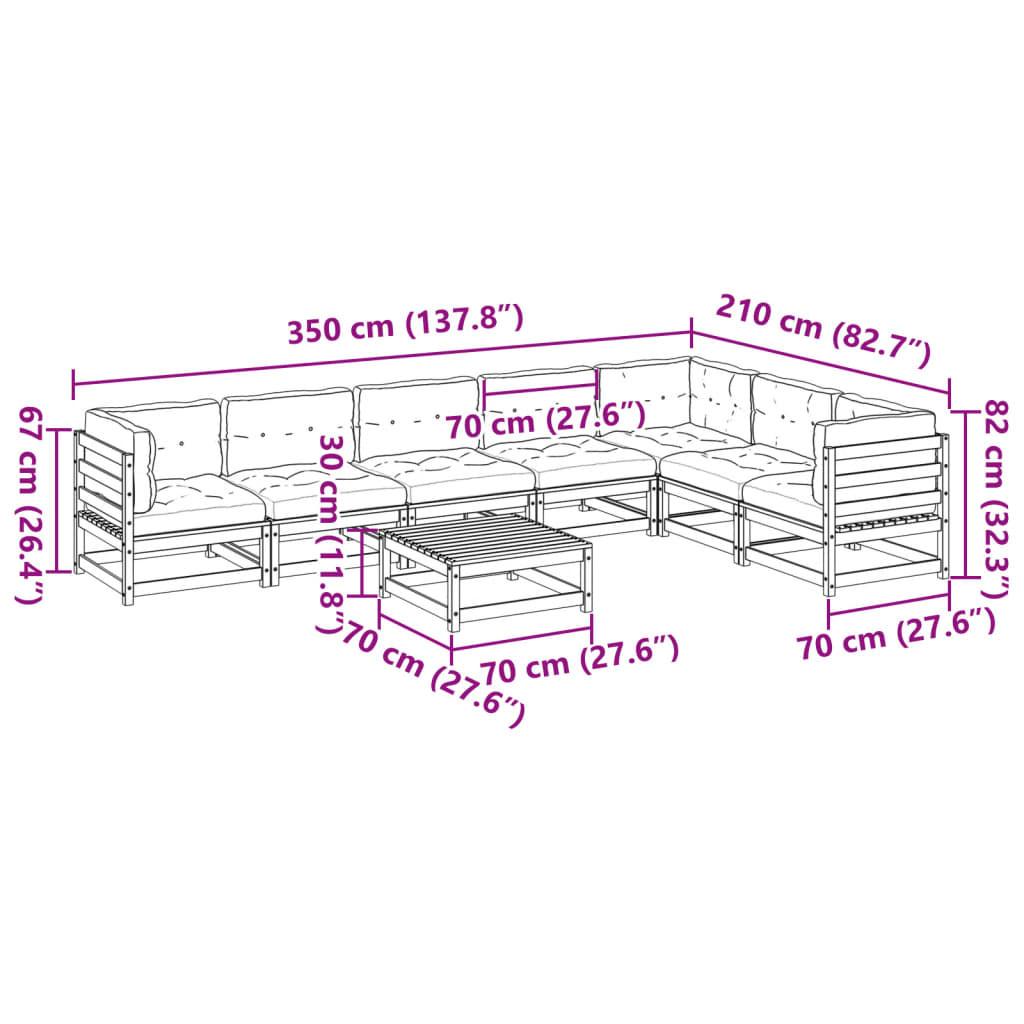 VidaXL set divano da giardino Legno di douglas  