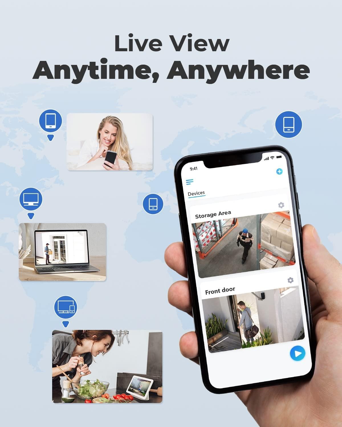 Reolink  NVS8-12MD4 8K System mit 4 Kameras 