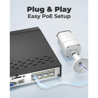 Reolink  NVS8-12MD4 8K System mit 4 Kameras 