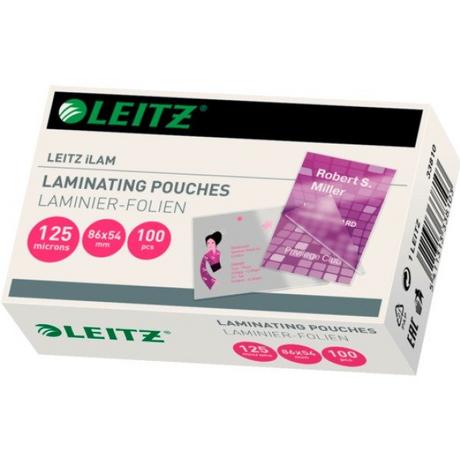 Leitz  LEITZ Laminiertasche 54x86mm 33810 glanz, 125my 100 Stk 