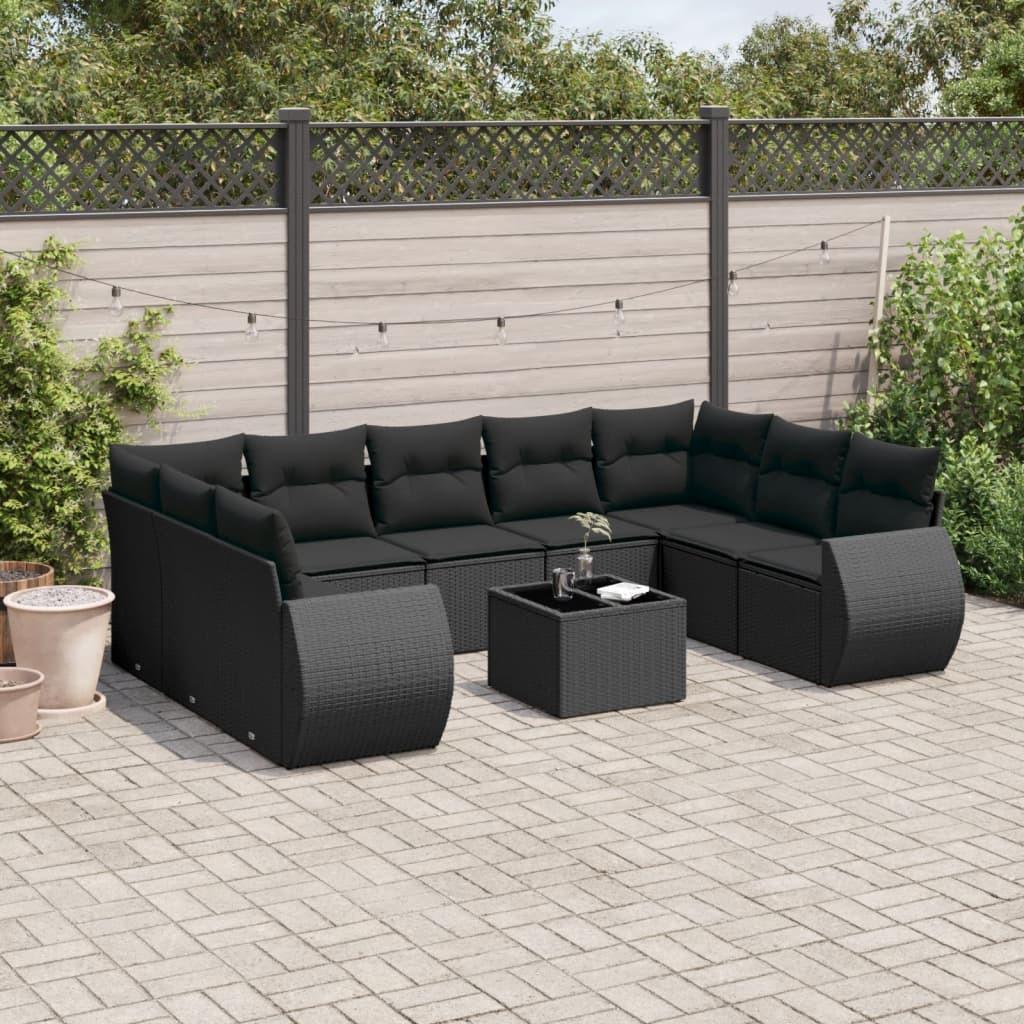 VidaXL set divano da giardino Polirattan  