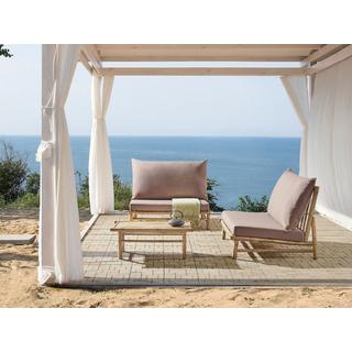 Beliani Set lounge pour jardin en Bambou Rustique TODI  