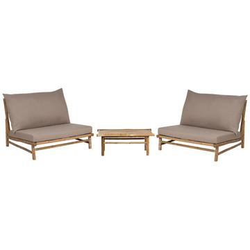 Set lounge pour jardin en Bambou Rustique TODI