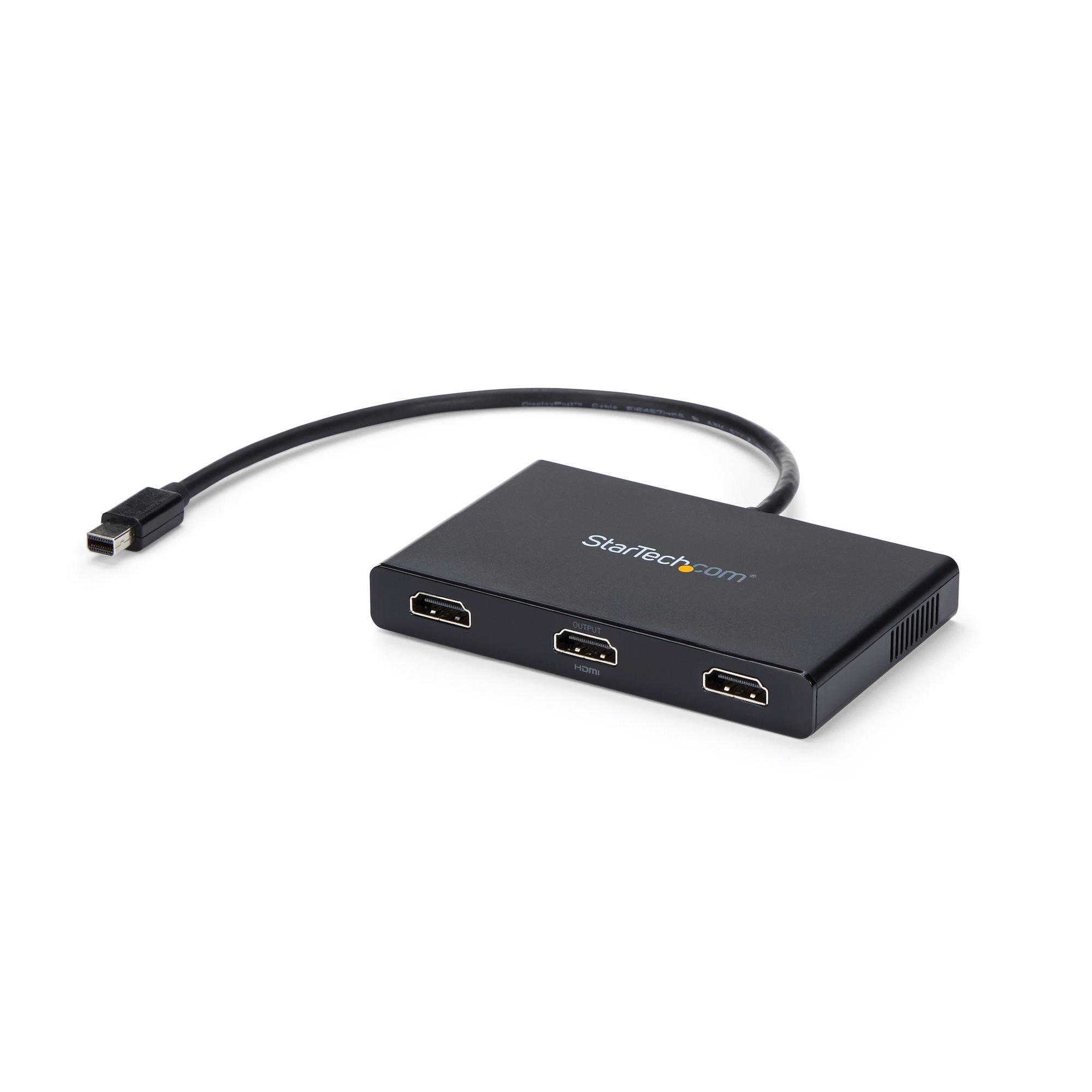 Image of Startech.com 3 Port Multi Monitor Adapter - Mini Displayport Auf Hdmi Mst Hub - Triple 1080p Oder Dual 4k 30hz - Video Splitter Für Erweiterten Desktop-modus Unter Windows - Mdp 1.2 Auf 3x Hdmi Unisex Schwarz