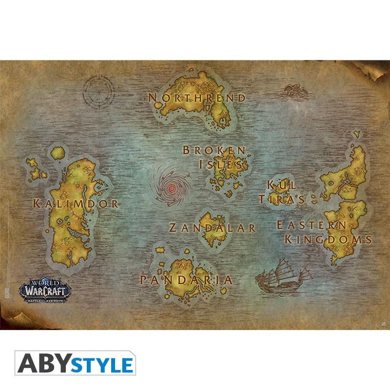 Abystyle Poster - Gerollt und mit Folie versehen - World of Warcraft - Karte  