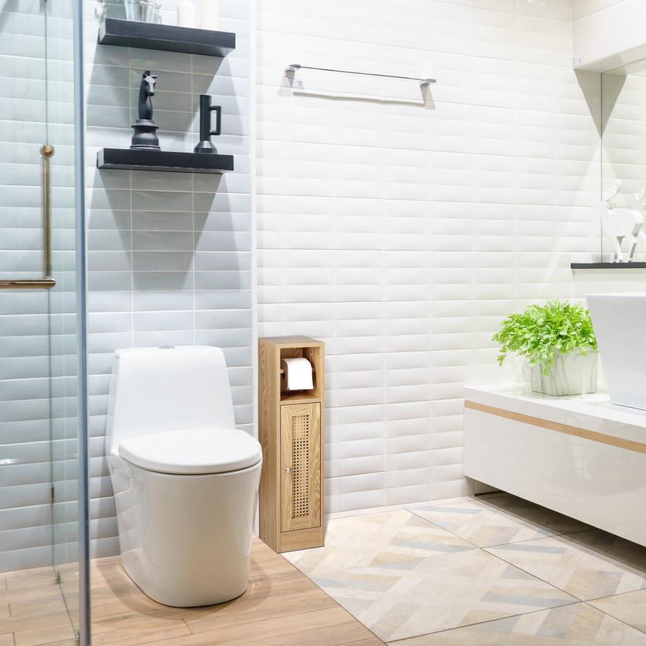 Northix Mobiletto da bagno con contenitore  