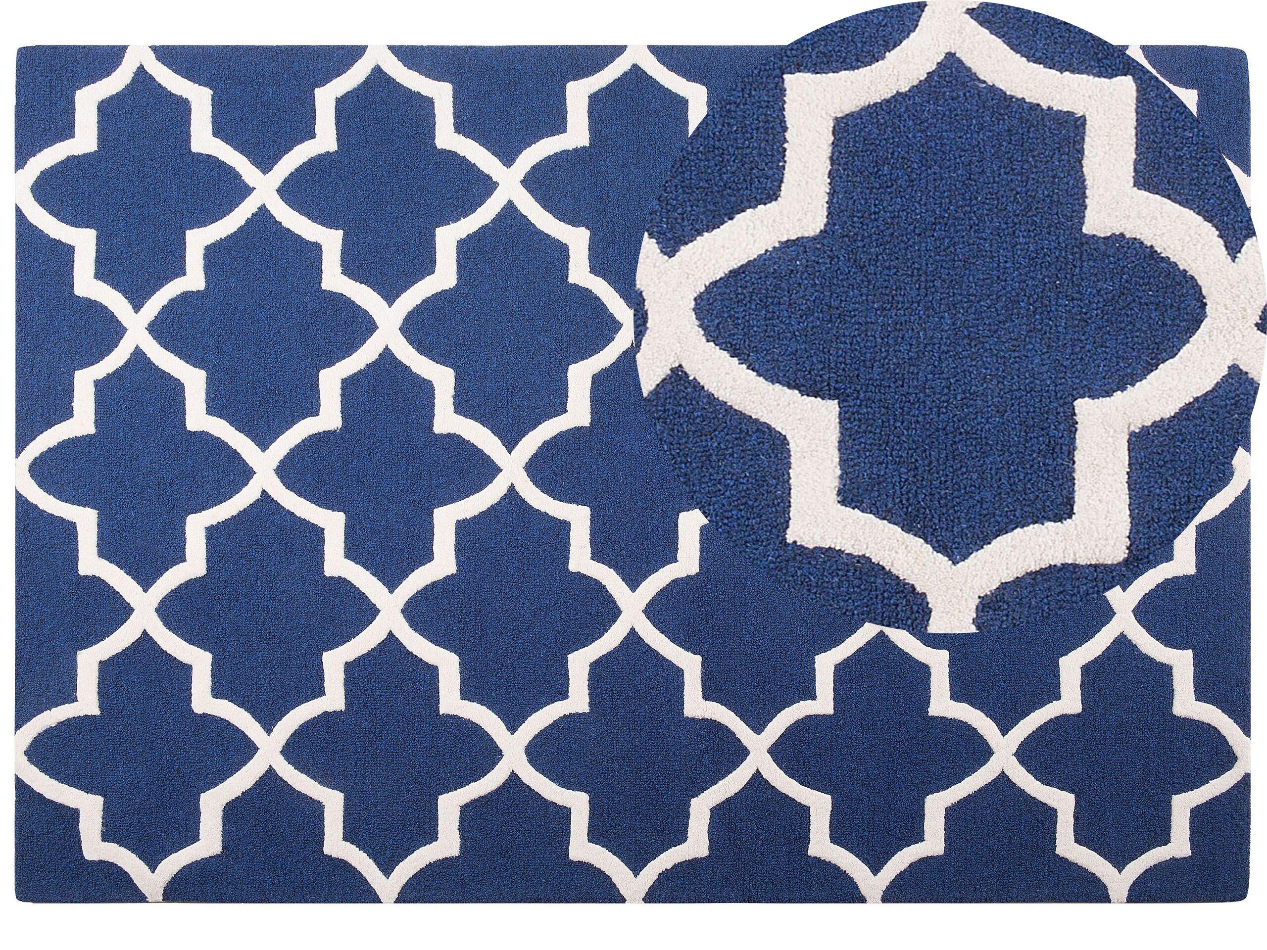 Beliani Tapis en Laine Moderne SILVAN  