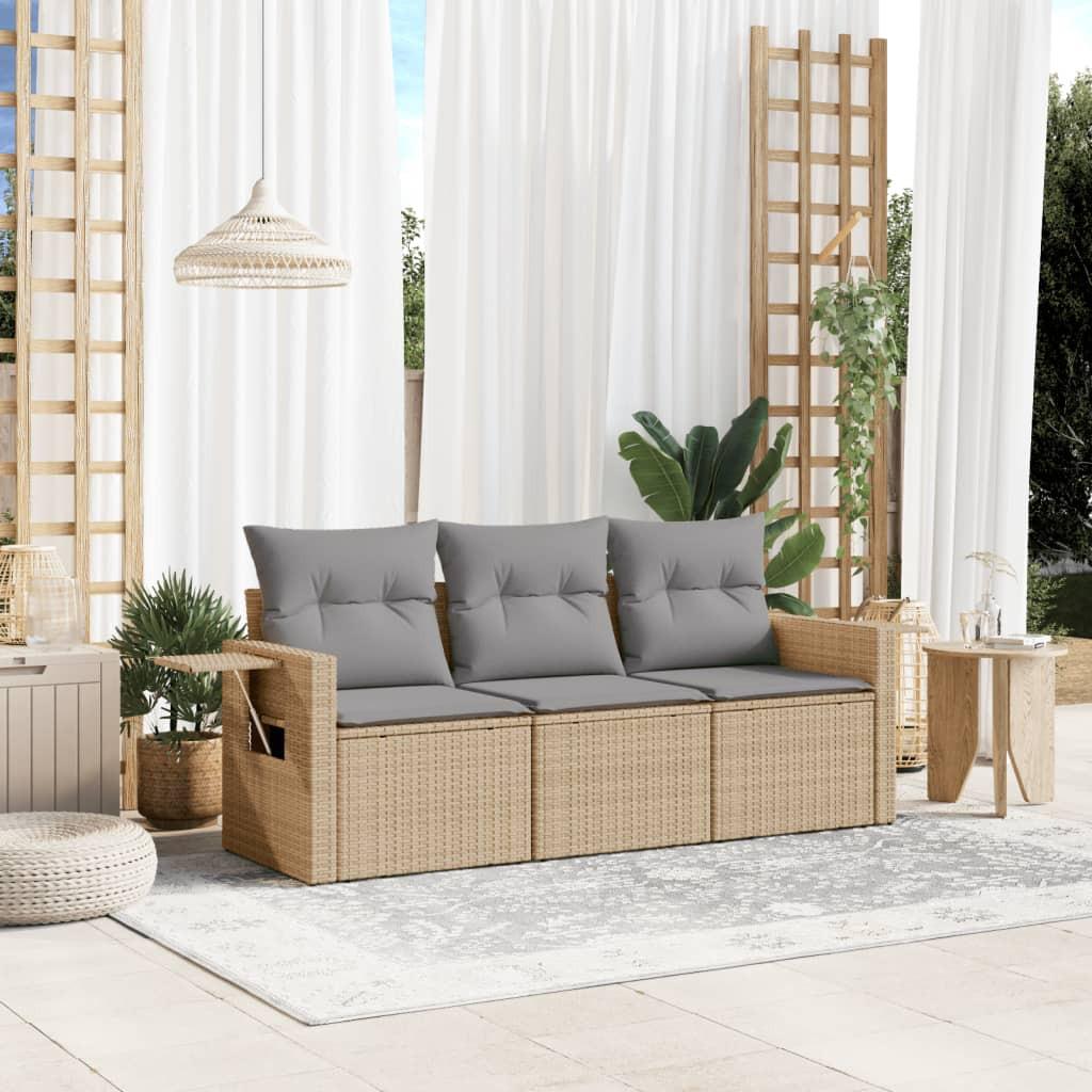 VidaXL set divano da giardino Polirattan  