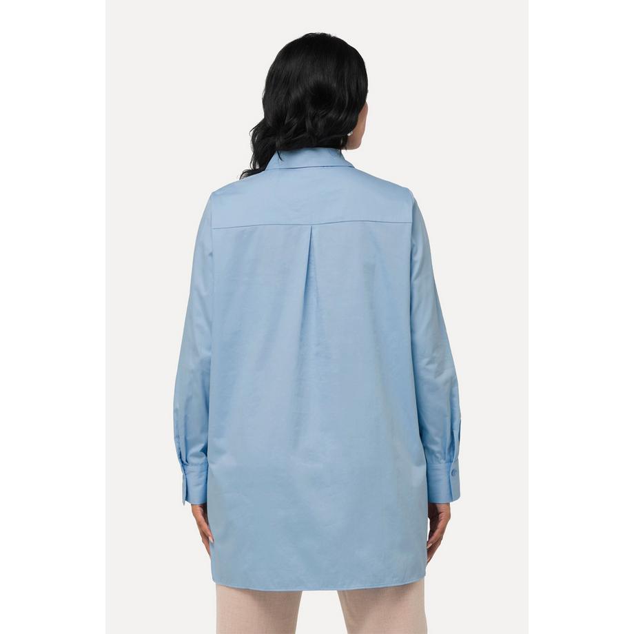 Ulla Popken Camicia Ricami Perline Collo Camicia Maniche Lunghe  