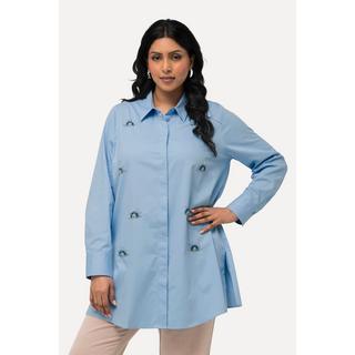 Ulla Popken  Camicia con ricami, perline, collo da camicia e maniche lunghe 