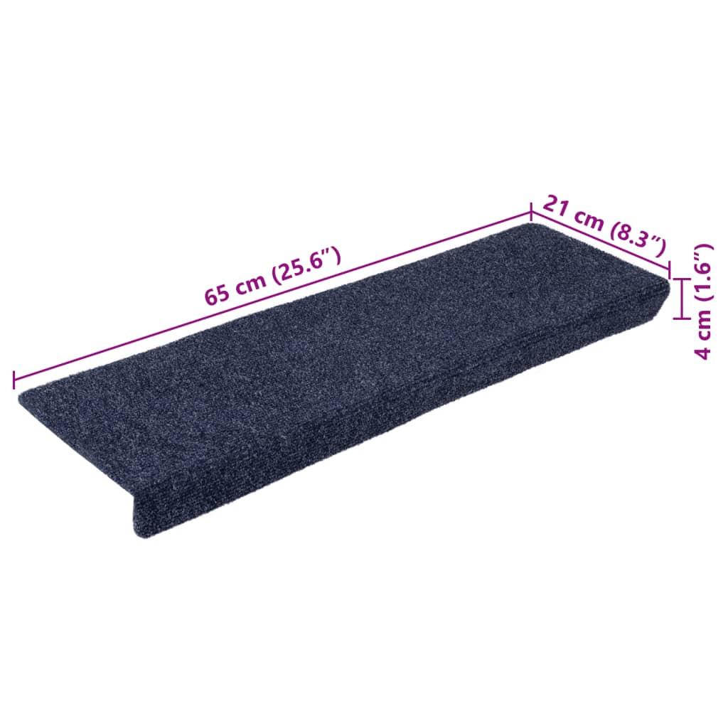 VidaXL Tapis de marches d'escalier 10pcs aiguilleté polypropylène  