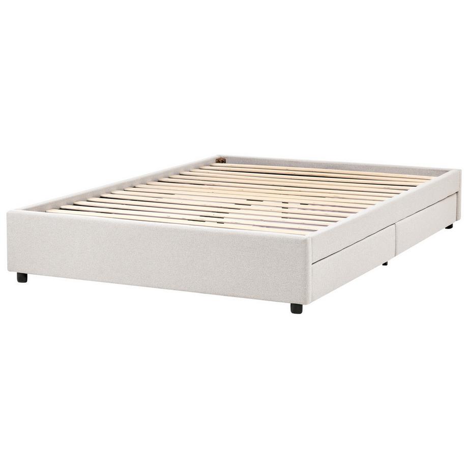 Beliani Letto con cassetti contenitore senza testata en Tessuto  PRADES  
