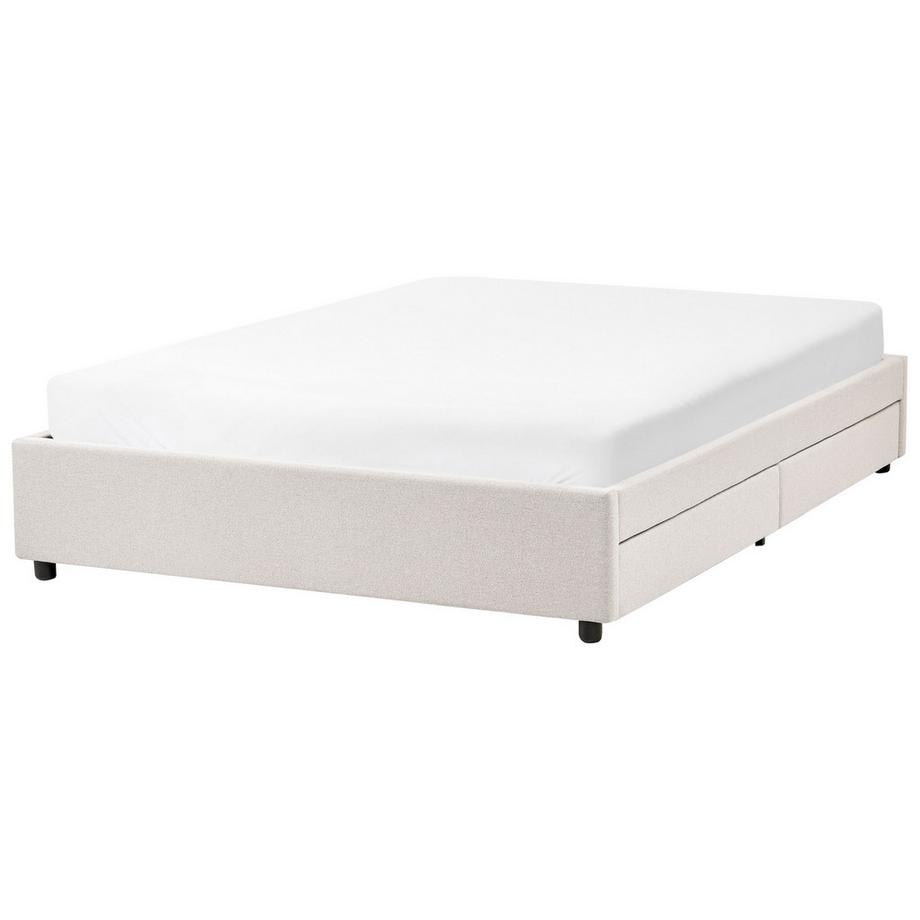 Beliani Letto con cassetti contenitore senza testata en Tessuto Moderno PRADES  