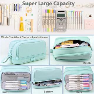Only-bags.store Trousse à crayons avec grande capacité Trousse à crayons à 3 compartiments Trousse à crayons portable pour l'école pour l'étudiant  