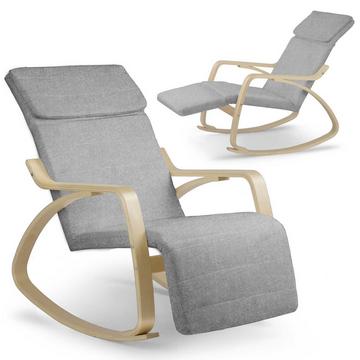 Lussuosa sedia a dondolo Suzi - grigio chiaro