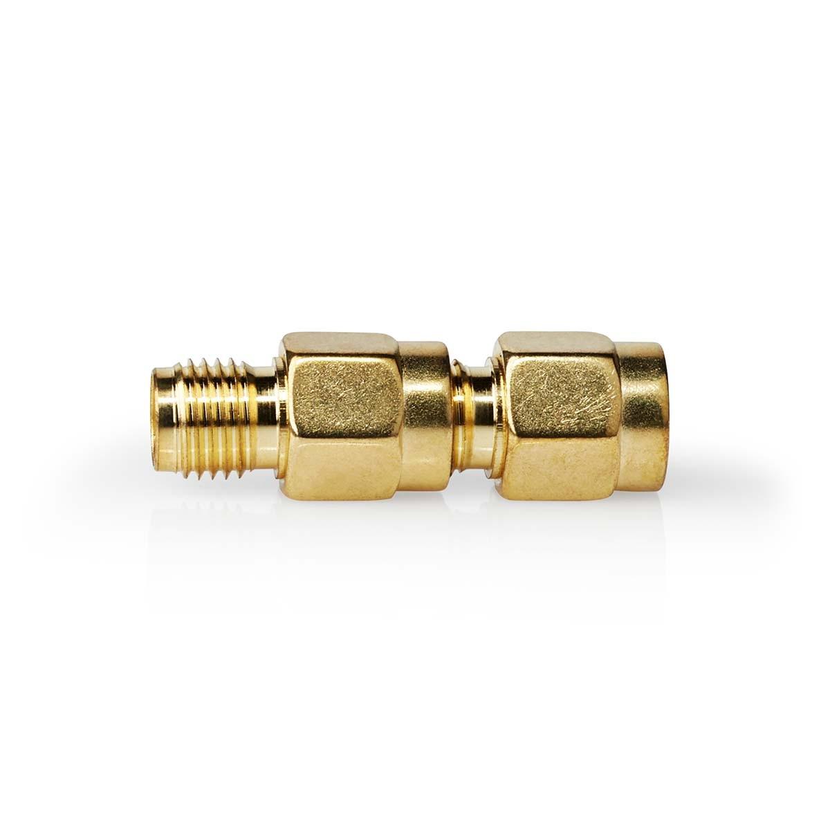 Nedis  Adaptateur SMA | SMA Male Reverse Polarity | SMA Female | Gold Plated | 50 Ohm | Straight | Copper | Gold | 2 pcs. | Boîte 