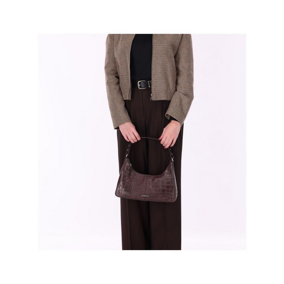 BURKELY Sac à bandoulière texturé croco  