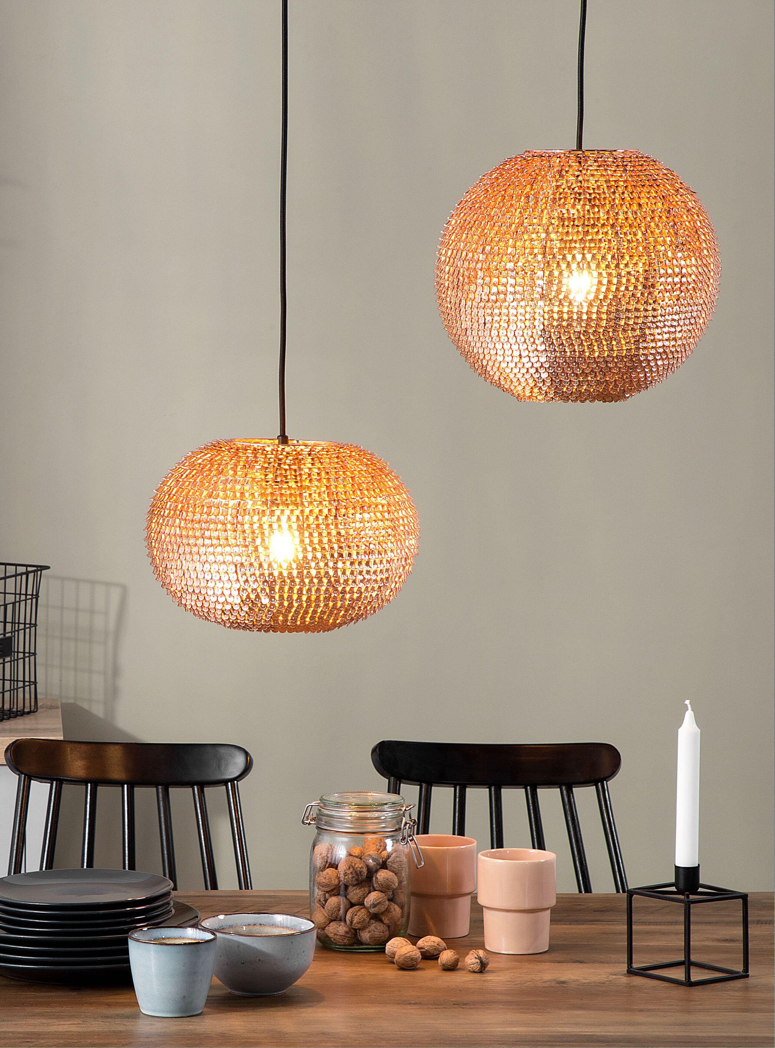 Beliani Lampe suspension en Métal Glamour SEINE  