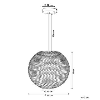 Beliani Lampe suspension en Métal Glamour SEINE  