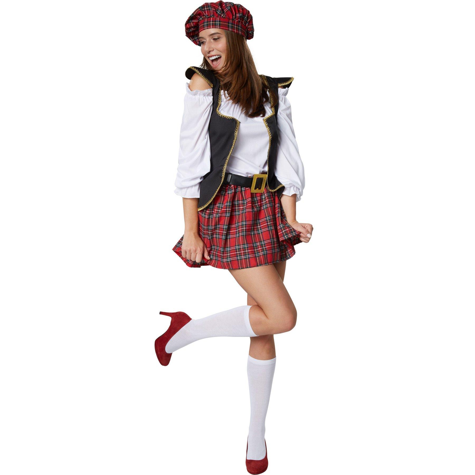 Image of Frauenkostüm Schotten-Girl Rot