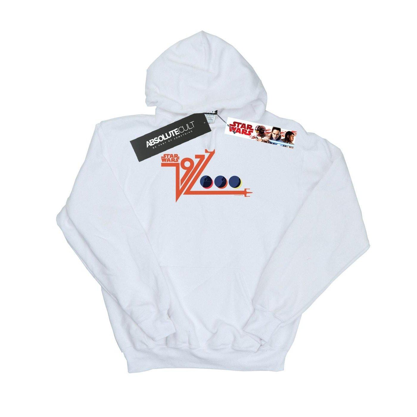 Image of Retro 1977 Death Star Kapuzenpullover Damen Weiss M