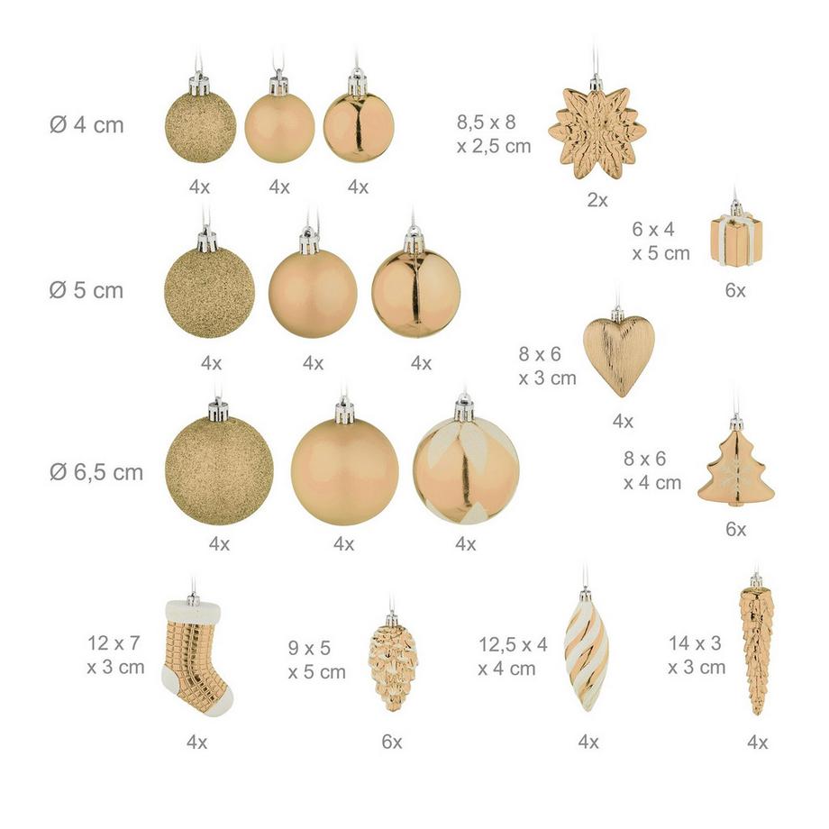 Northix Ensemble de décorations pour sapin de Noël  