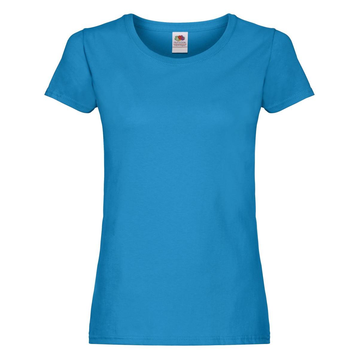 Image of Original Tshirt Damen Azurblau XL