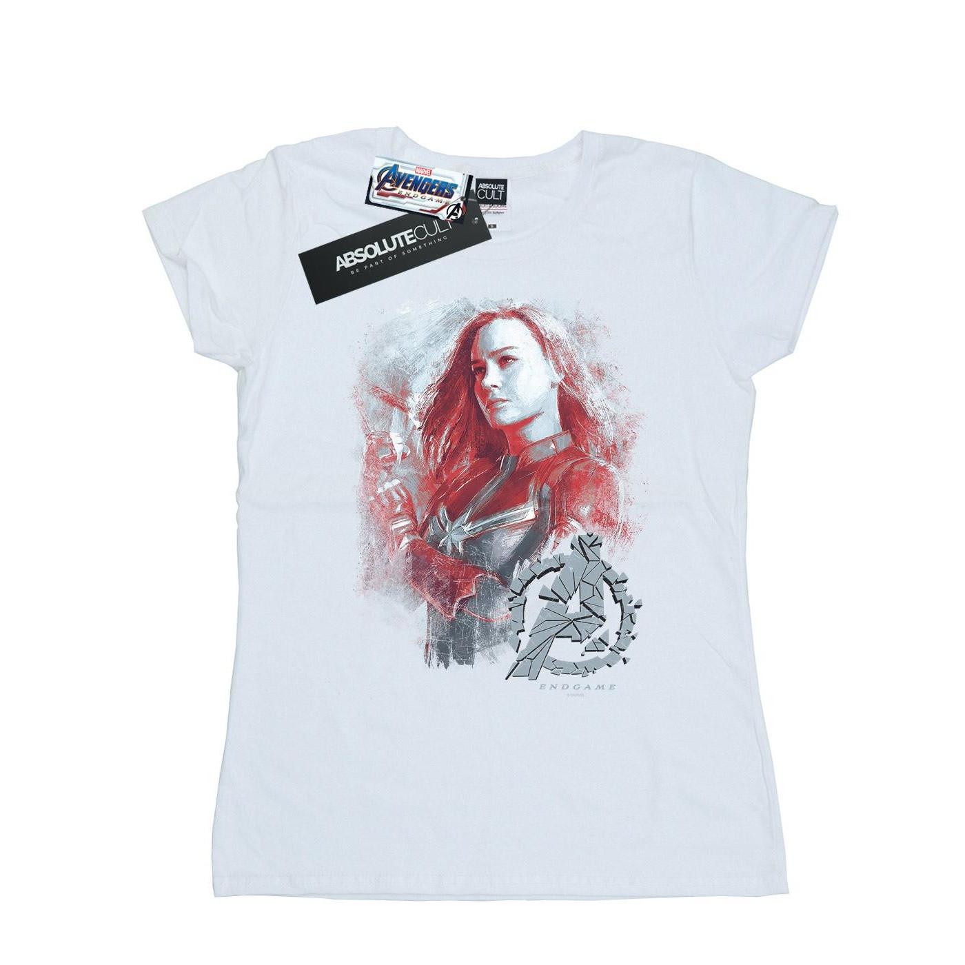 Image of Avengers Endgame Captain Brushed Tshirt Damen Weiss M