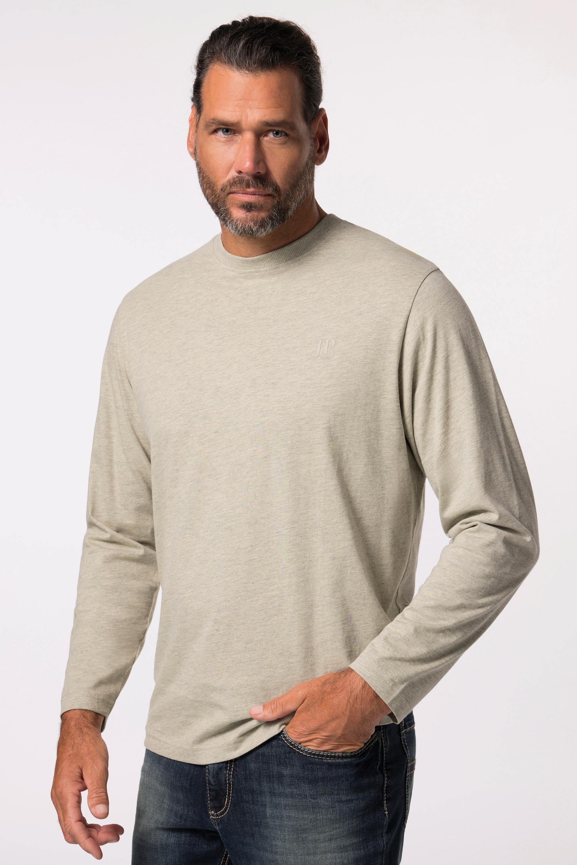 JP1880  Maglia basic a maniche lunghe natura melange 